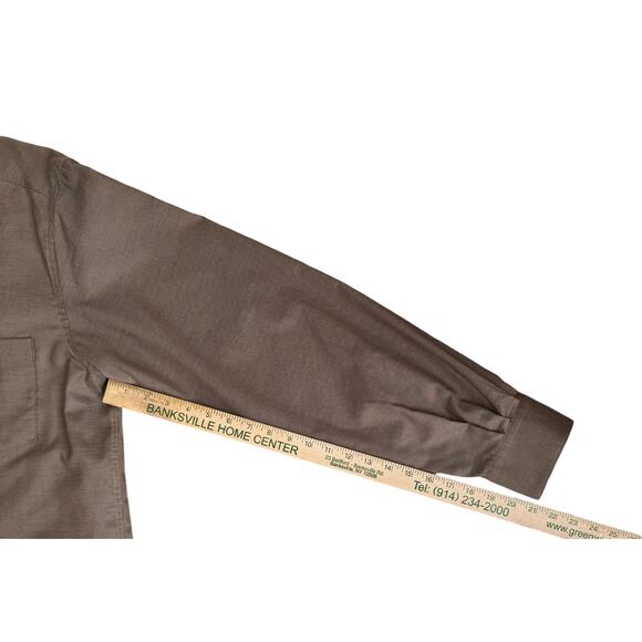 Ermenegildo Zegna | Button Down Shirt - Small Checkered Pattern Brown - Size XL - Picture 7 of 8